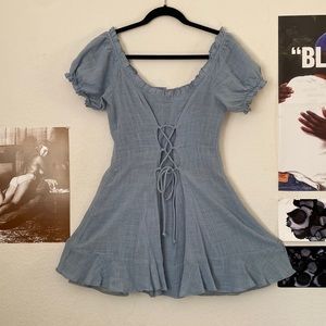Kimchi Blue Babydoll Lace-Up Dress